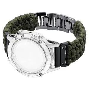 Garmin Compatible Watch Bands, Watch Straps, Durable Nylon Strap Design for Garmin Fenix/fit/forerunner/marq/dessert, Sizes 20mm/22mm/26mm