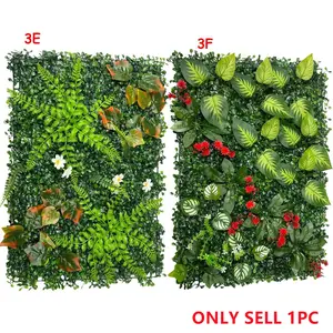 Artificial Plant Wall Panel, 1 Count Faux Plant Wall Decor, Decorative Fake Indoor Plants Wall Panel for Home Garden Wedding Party Decoration, Artificial Outdoor Plants, Artificial Ferns, Artificial Boxwood Panel, Home Decor Accessory