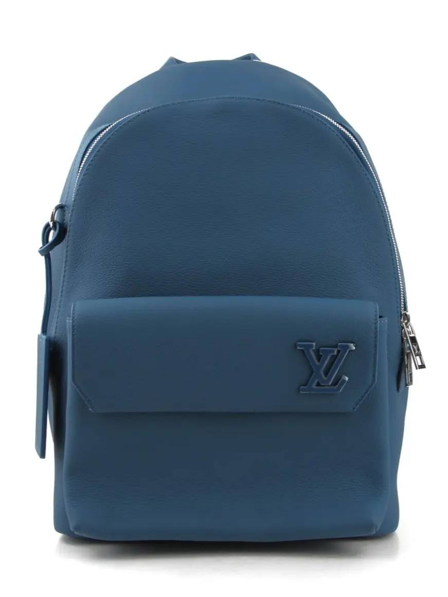 Pre-owned Louis Vuitton Leather Backpacks Atlantic Blue Takeoff Backpack