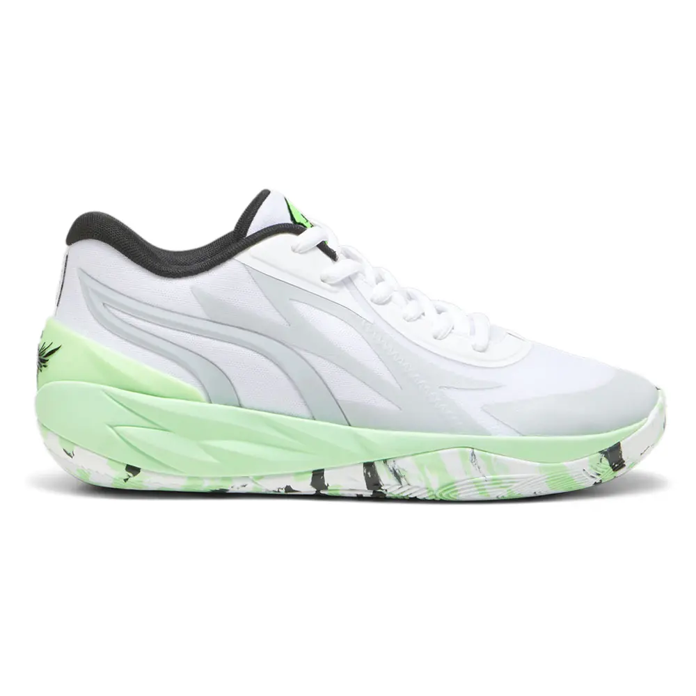 PUMA Mens Mb.02 Lo Lamel-O Basketball Sneakers Shoes - Green, White