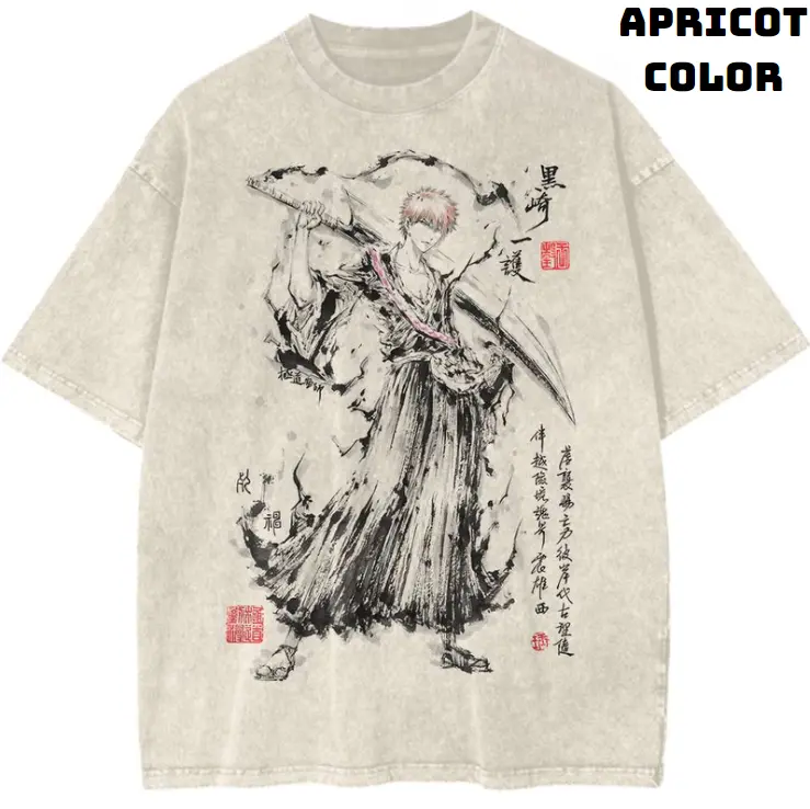 Ichigo Kurosaki Vintage Graphic Tees, Bleach T-Shirt, Bleach Shirts, Anime Clothing, Unisex Manga Anime Shirt Top Menswear Womenswear Streetwear