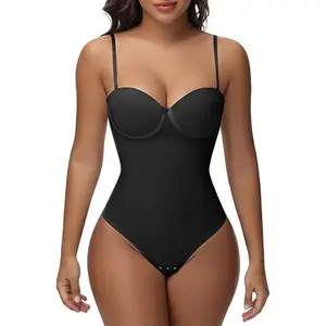 Strapless Shapewear Corset Bodysuit Tops for Women Tummy Control V Neck Thong Going Out Outfits