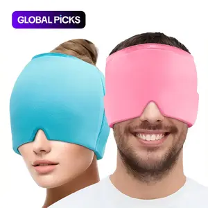 Cold & Hot Compress Gel Cap, 2 Counts Reusable Ice Compress Face Mask, Elastic Ice Cap, Ice Head Wrap, Cooling Ice Cap for Face, Eye, Head, Skin Care Tool for All Skin Types #GLOBAL PICKS