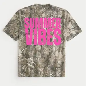 Summer Vibes Camo Oversized Tee