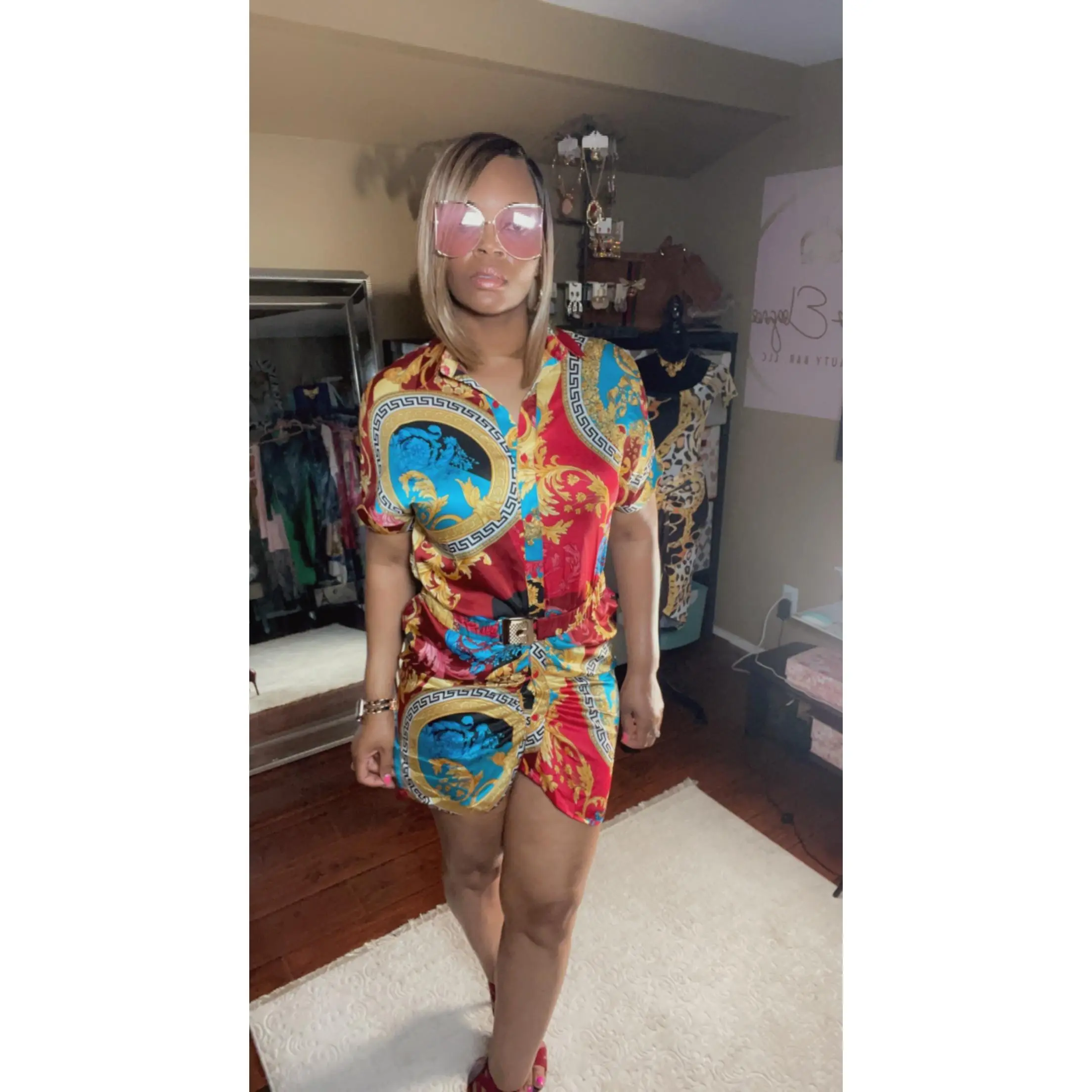 Turquoise Multi Color Royal Dress