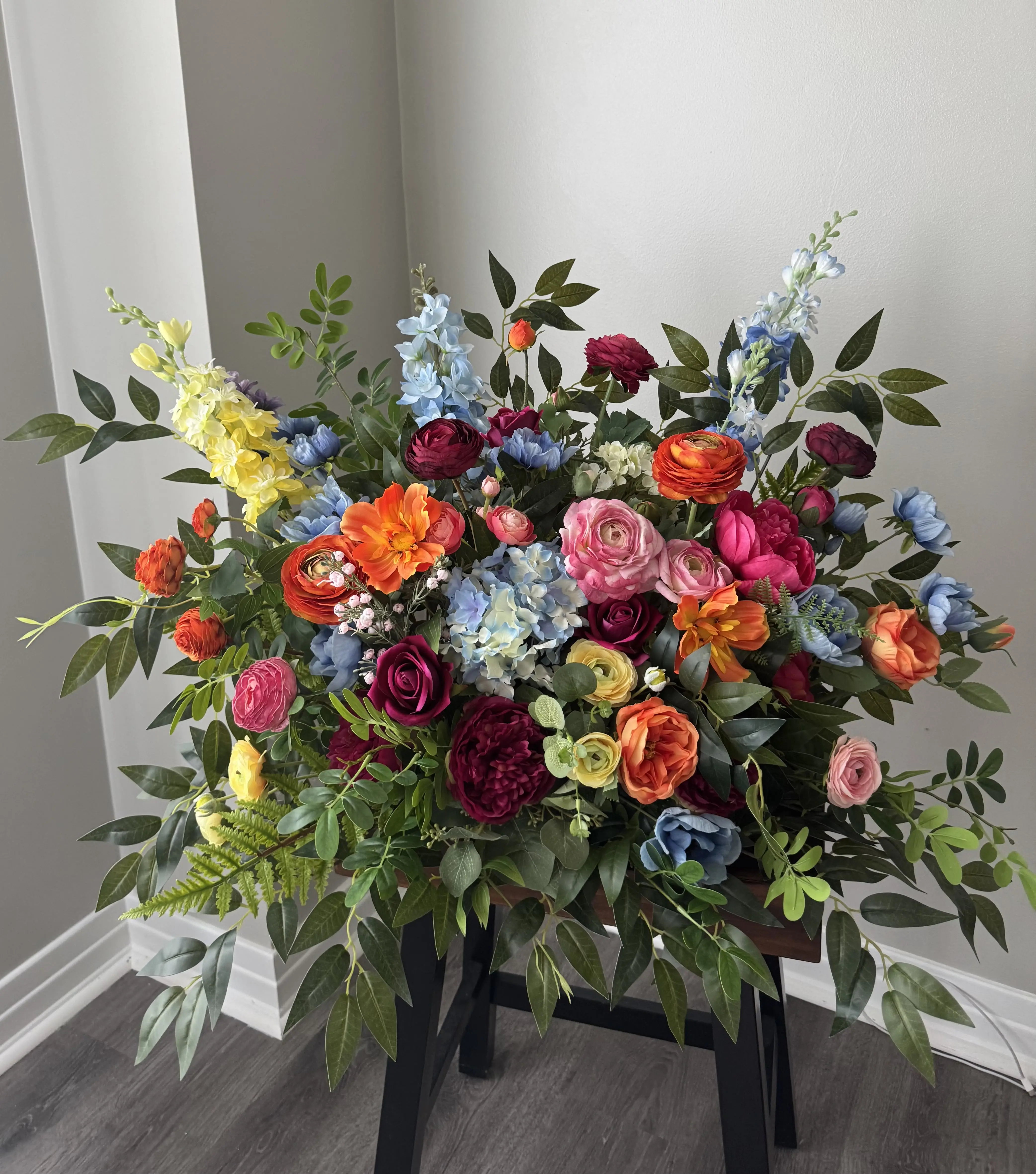 Wild Flowers Floor Arrangement Wedding Arch Artificial Flowers