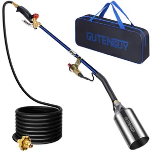 Propane Torch Weed Burner Kit with 10FT Hose Self Igniter Turbo Trigger for Weeding, Melting Ice, Roofing, BBQ (Propane Tank Not Included)