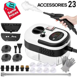 2500W portable multi-purpose steam cleaner, high-pressure multi-purpose steam cleaner, fast heating, 6 adjustable speeds, high-temperature sterilization, and a 1.2L water tank. Suitable for kitchens and carpets. A great Labor Day gift.