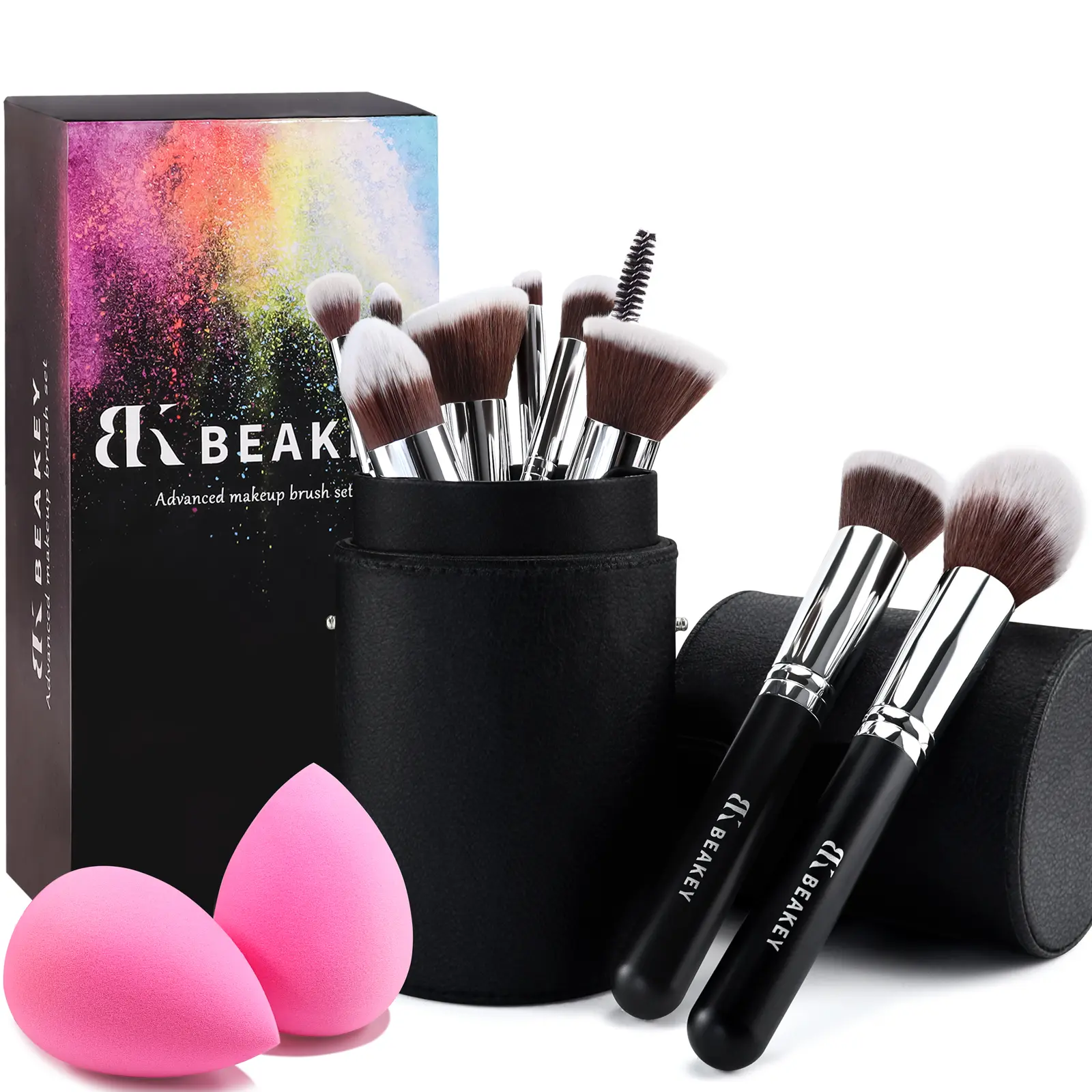 BEAKEY Makeup Brushes Sets with Black Case
