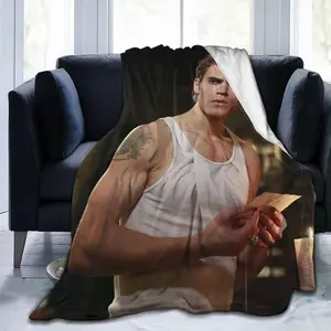 Stefan Salvatore Fleece Blanket Throw Blanket for Couch - Cozy Luxury Bed Blanket Microfiber and Throws for Sofa