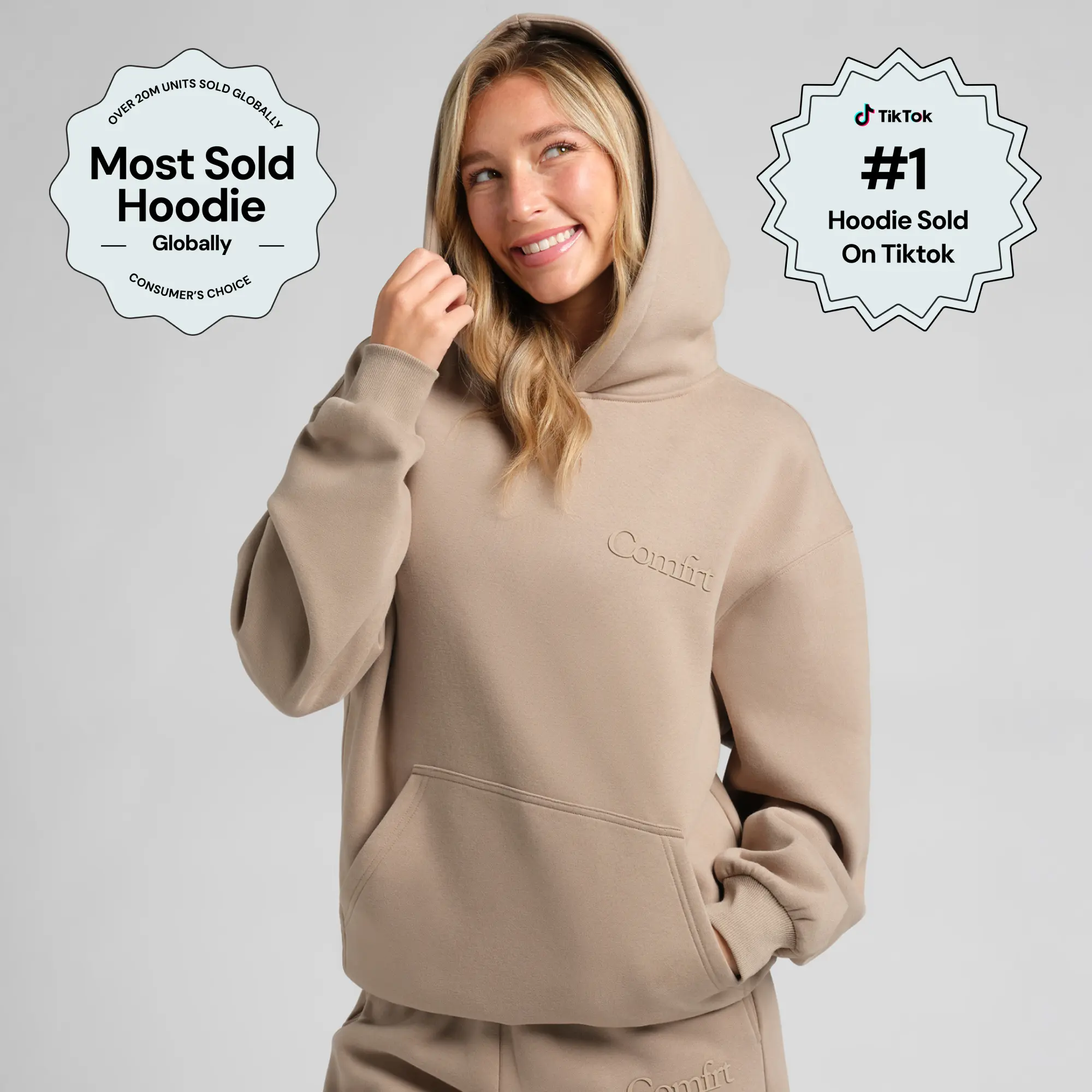 Comfrt | Minimalist Hoodie - Mega | Super Soft Slightly Weighted Mega Hoodie