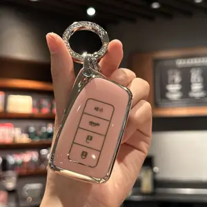 Keychain Cover with Keychain for Lexus RX NX Is Es GS LS RC Soft TPU Key Shell Protective Shell