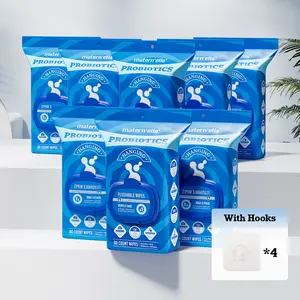 matern'ella Flushable Wipes Extra Large 8 Packs 640 Wipes Wet Wipes Travel Corner-Connected Design Plant Based Fibers with Probiotics Fragrance Free Sewer Safe Butt Wipe Adult individually wrapped，Wet Wipes