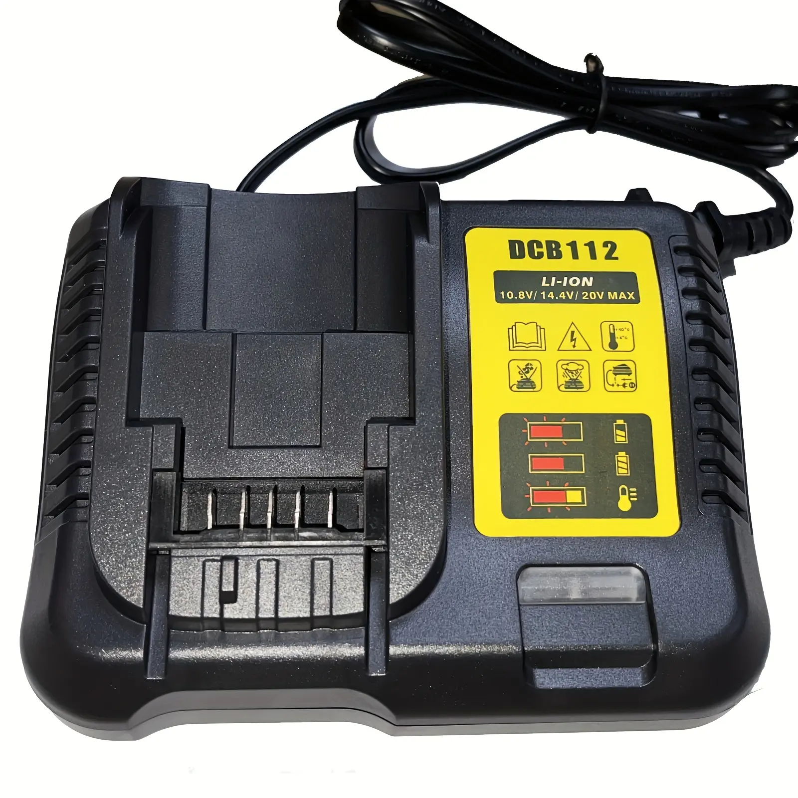 DEWALT Battery Charger (No Battery Included) Replacement for DCB112/DCB101/DCB105/DCB107/DCB115 | Compatible with 12V/20V Max Li-Ion Batteries DCB206/DCB204/DCB205/DCB120/DCB127 | Fast Charging & Overheat Protection，Father's Day gift