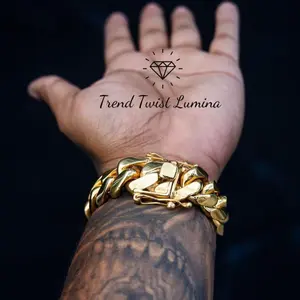 Eclipse & Thread 8/10/12/14/16/18/20/22mm Golden Width Heavy Mens Soild Cuban Link Chain  Durable And Stylish Bold Statement