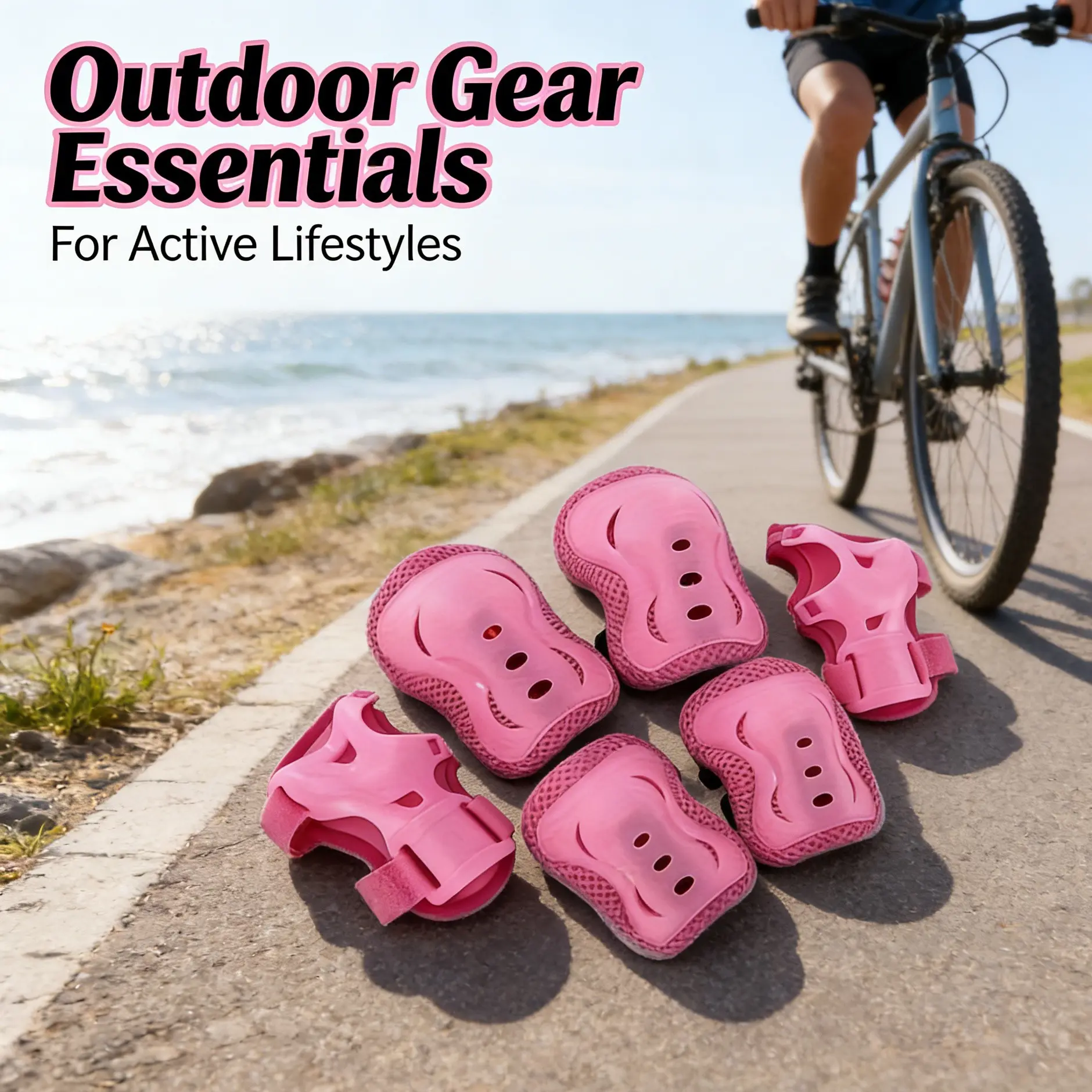 6-in-1 CPSIA Certified Kids Anti-Injury Foam-Based Heat-Wicking Pad Gear Set (Ages 2-10) - Elbow Protectors, Knee Pads, Wrist Guards for Skateboarding, Cycling, Anti-Injury Protective Gear, Elbow Protective Gear