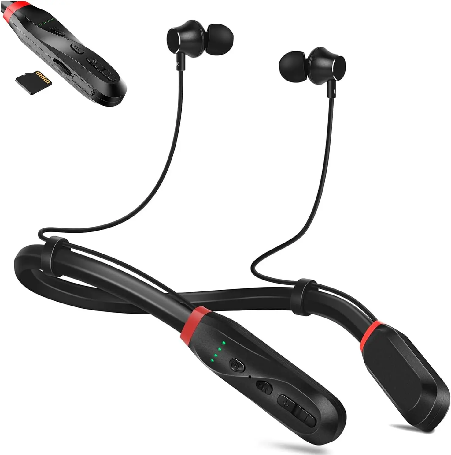 MZYJBL Chargeable Wireless Bluetooth Earplugs - Active Noise Canceling Audio Electronic, Magnetic Design, Waterproof, TF Card Slot, 200H Playtime, Sports/Anniversary Gifting for Mobile/MP3
