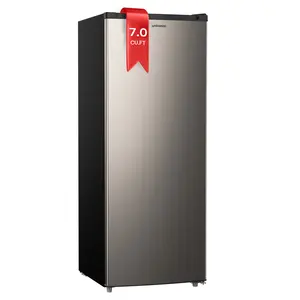 Upstreman Mini Fridge UP70 7.0 Cu.Ft Upright Freezer Large Capacity Convertible Freezer with 5 Adjustable Shelves Reversible Door for Garage & Basement