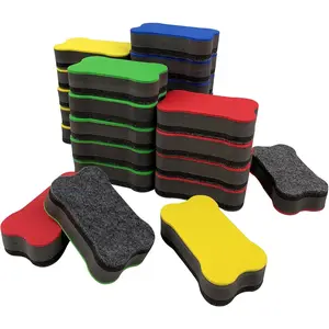Dry Erase Erasers, 24 Pack  Whiteboard Erasers, Small White Board Eraser Cleaner,  Dry Erasers for Office Classroom, -Shape, 4 Colors