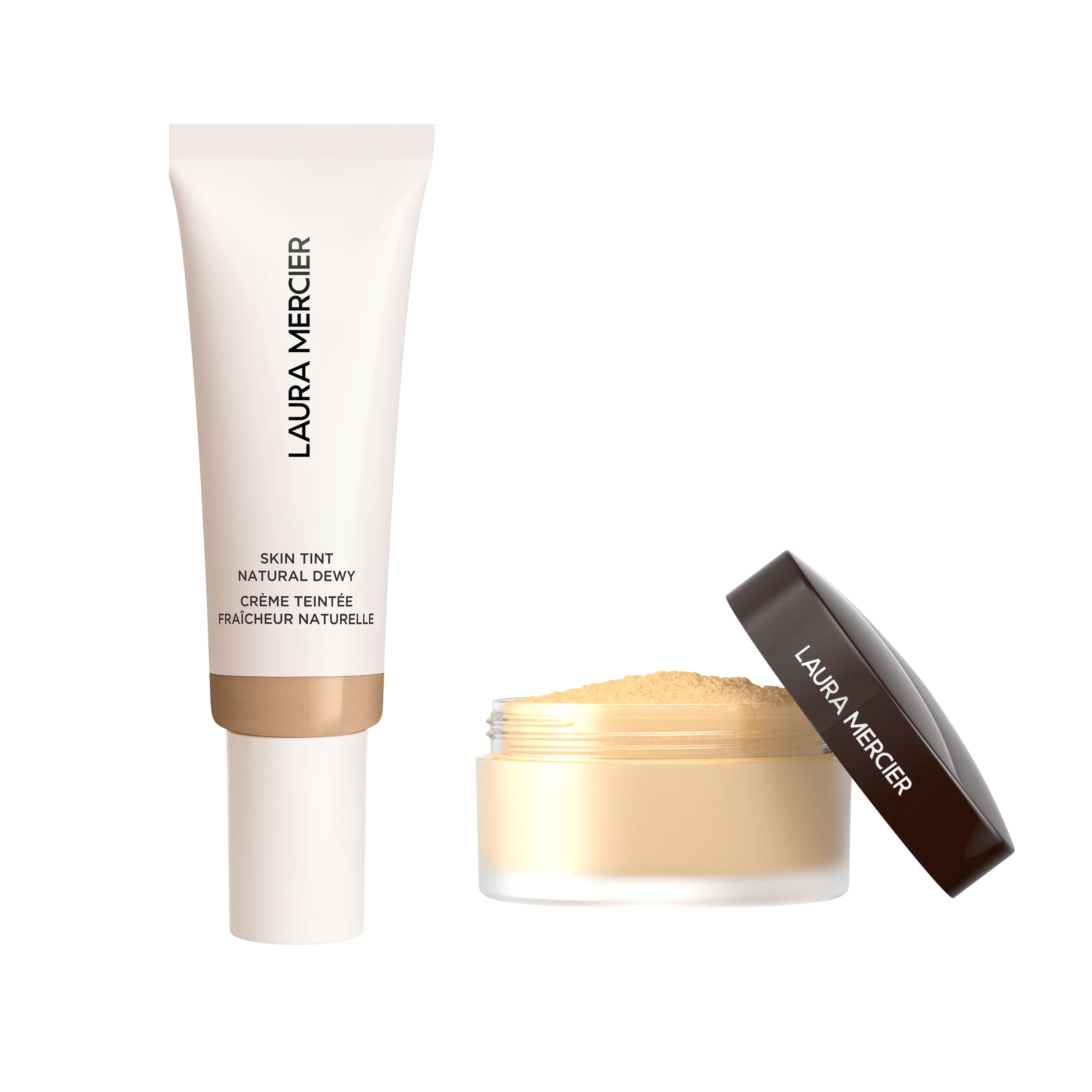 The Classic Base Duo - Tinted Moisturizer Natural Dewy + Cult Classic Translucent Loose Setting Powder Bundle