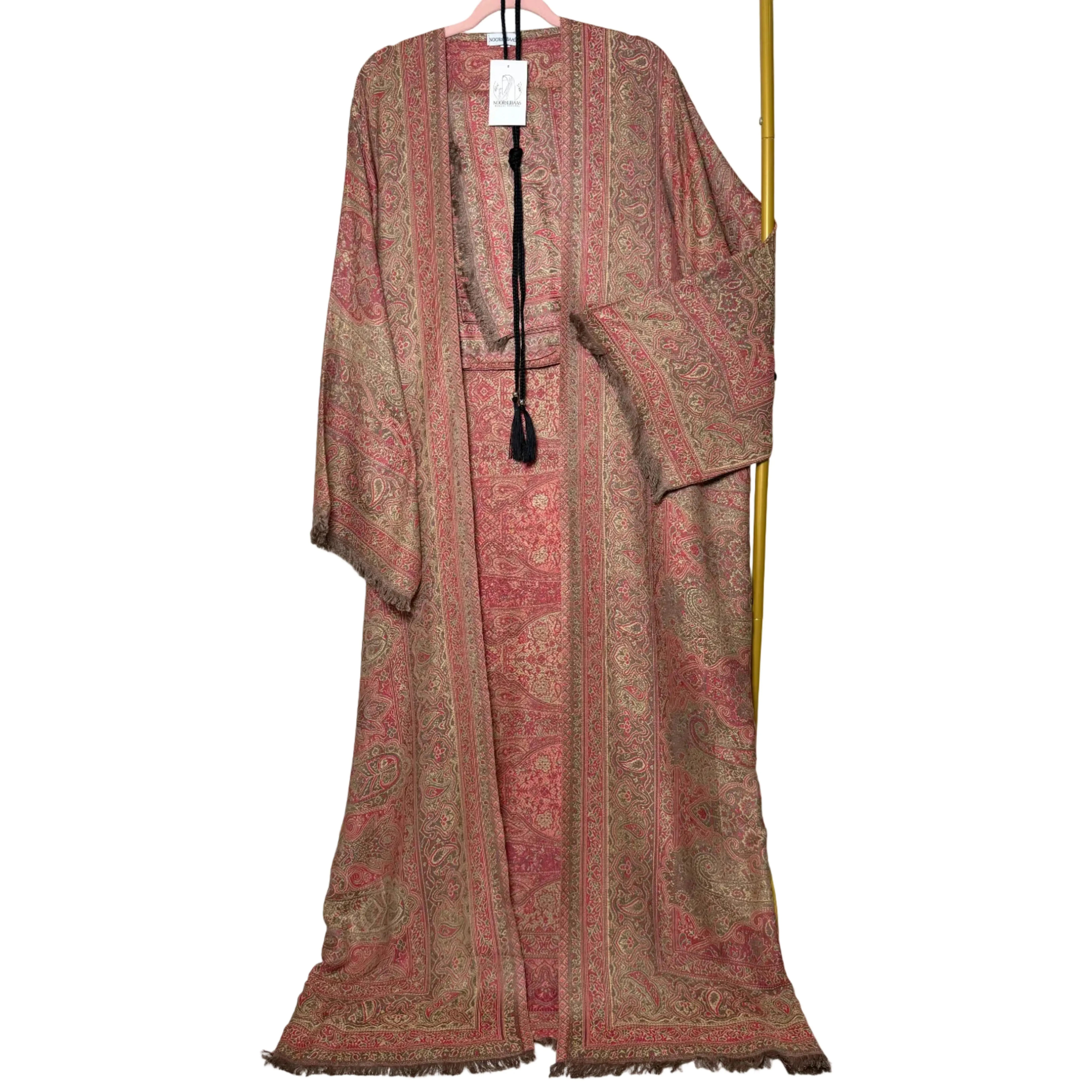 Antique Gold Crimson- Pashmina Abaya