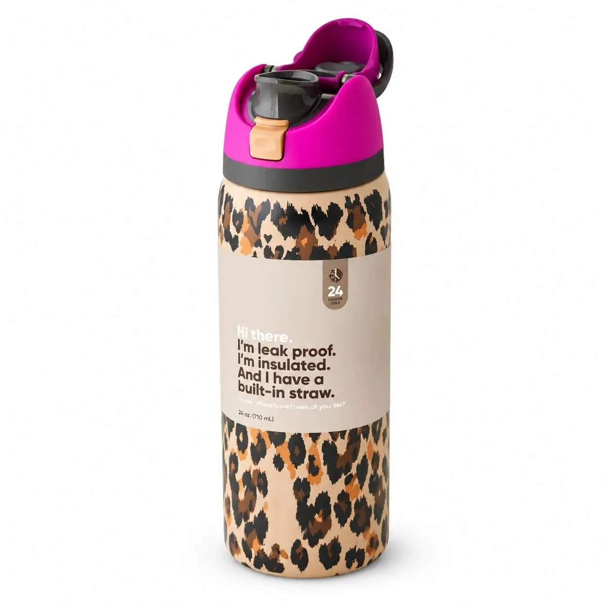 NEW Owala "Wild At Heart" 32oz Sip Free Limited Edition UO Cheetah Leopard Print