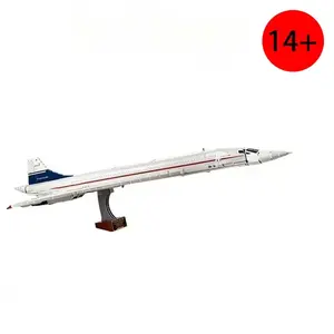 Concorde Building Blocks, Supersonic Airliner Model, Aviation Gift for Boys