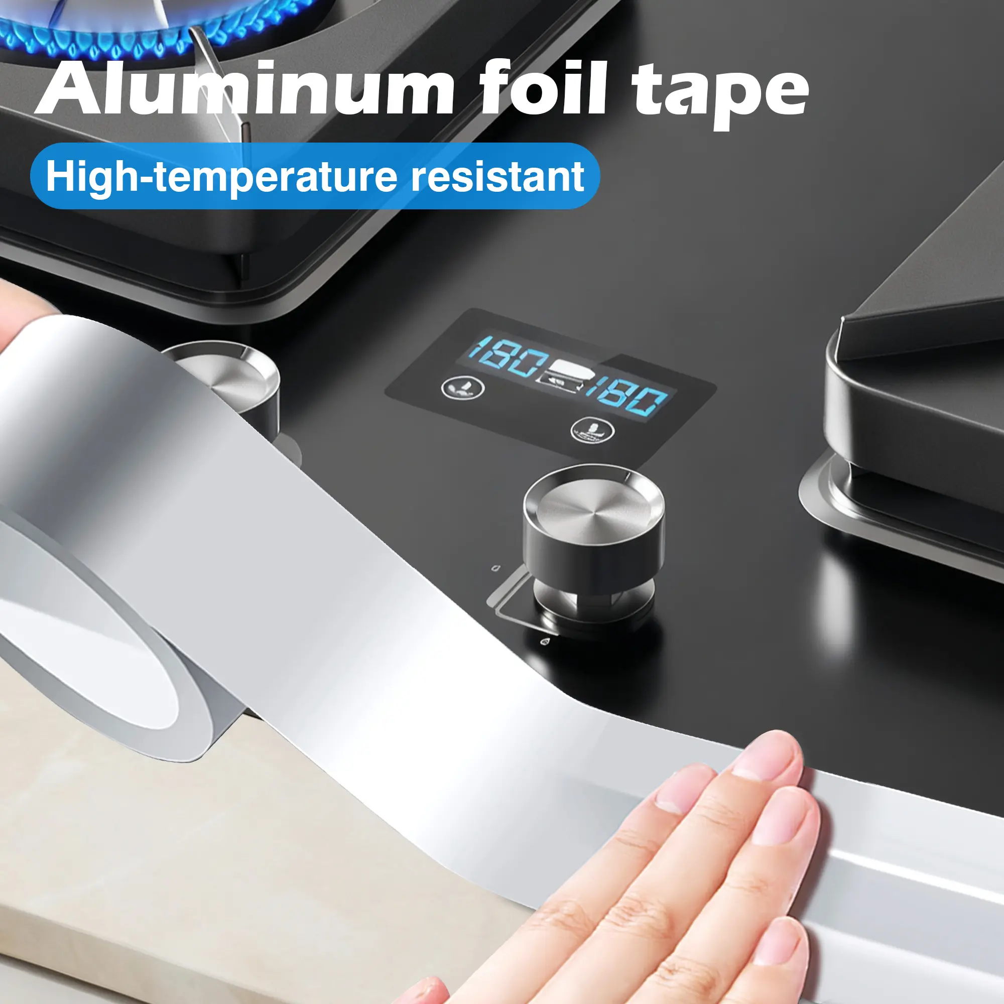 1 Count Aluminum Foil Tape, Waterproof Sealing Tape for Wires, Cables and Pipe Protection，Multipurpose for All Glass and Screen Surfaces