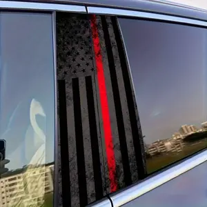 2 pieces banner car sticker, easy to tear and easy to stick B-pillar protection decal, car B-pillar decal accessories, Sticker For Cars, Automotive Accessories