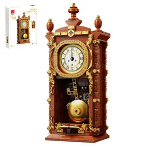 TYCOLE-Retro Pendulum Clock Building Block Set, 751+ PCS, with real clock function and connectable mechanical pendulum, suitable for adults and children aged 6 and above, is a must-have gift for holidays,Mother's Day gift tiktokshopspringglowup summervibe