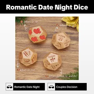 Romantic Date Night Dice Set Game for Couples - Unique Gift for Anniversaries, Valentine's Day, Birthdays - Premium Quality Material & Exclusive Design - Enhance Intimacy & Create Lasting Memories