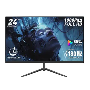 24 Inch IPS Gaming Monitor FHD 1080p 180Hz, 1ms Response, FreeSync, Ultra-Slim Frameless Design, Built-in Speakers for Smooth PC Gaming & Streaming