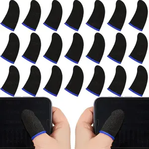 20 Pack Finger Sleeves for Gaming,Thumb Sleeves for Mobile Gaming,Anti Sweat,Ultra Thin,0.15mm Silver Fiber,Suitable for Most Gamers,Gaming Finger Gloves for PUBG COD Dedales Gamer,Covers,Gaming Accessories,Gaming Peripherals,Gaming Items
