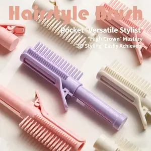 High Volume Hair Styling Comb, Root Lift Brush, Air Bangs Clip, Mini Portable Hair Accessory for Women, Easy Carry Curling Iron
