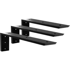 Countertop Support Bracket 16 Inch 3 Pack Countertop Bracket for Granite 3/8" Thick 16"x6"x2.5" Heavy Duty L Brackets Shelf Brackets Metal Corbels for Quartz/Granite//Concret/ Laminate Countertops
