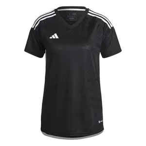 adidas Womens Tiro23 Competition Match V Neck Short Sleeve Jersey Soccer Cleats  - Black