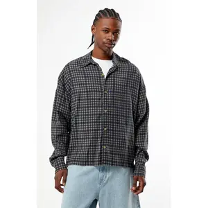 Pacsun Men's East Plaid Long Sleeve Shirt