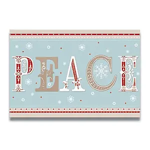24 Religious Christmas Cards with Envelopes - Glitter Accents (Peace Letters) (fp/xsp1600r1)