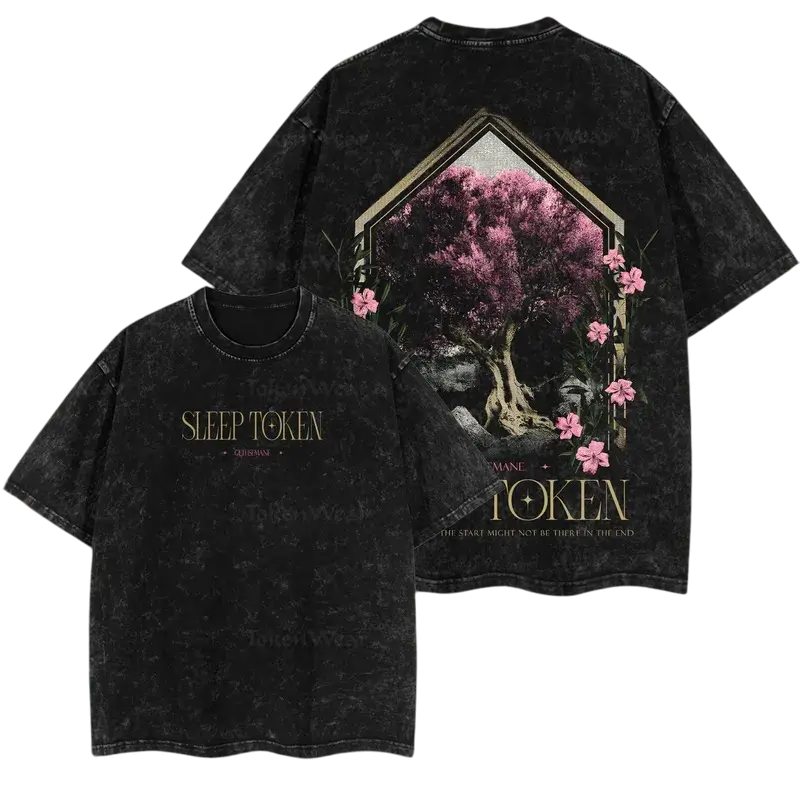 Retro Limited Sleep Token Even In Arcadia " GETHSEMANE " Shirt, Unisex Oversize Rock Band Washed Heavyweight T-shirt, Gift For Gothic Punk Emo Grunge Cotton Fabric sleep token merch