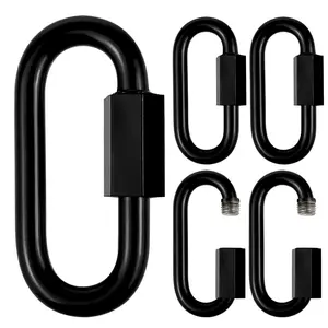 2.3" Chain Quick Links, 5 Pcs 1/4" Marine Grade Screw Chain Links, Large Opening Chain Connector Chain Coupler, 900 Lbs Capacity