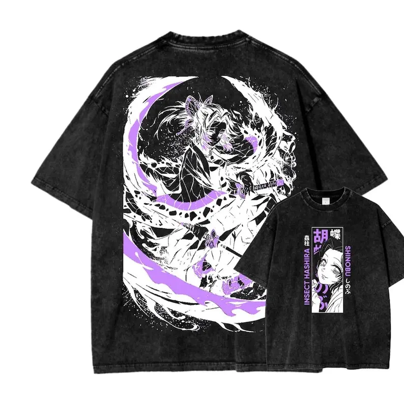 Vintage Wash Anime Shirt, Graphic Anime Tee, Anime Apparel, Anime7 Shirt, Otaku Anime Gift, Aesthetic Anime, Gift for Anime Fan