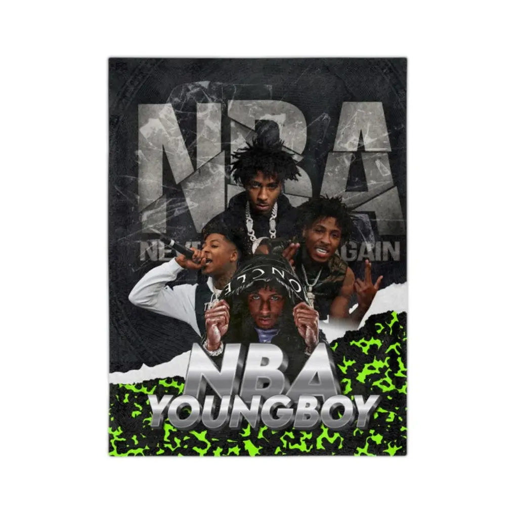YoungBoy Velveteen Microfiber Throw Blanket, Music Lover Home Decor Suitable as a gift sizes 60*80,30*40(baby ),40*50(kids),50*60