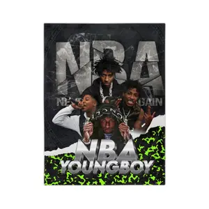 YoungBoy Velveteen Microfiber Throw Blanket, Music Lover Home Decor Suitable as a gift sizes 60*80,30*40(baby ),40*50(kids),50*60