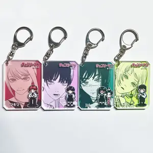 Anime Chainsaw Man Makima Mitaka Asa Cosplay Keychain Unisex Acrylic Keyring Key Chain Bag Accessories Pendant Gift
