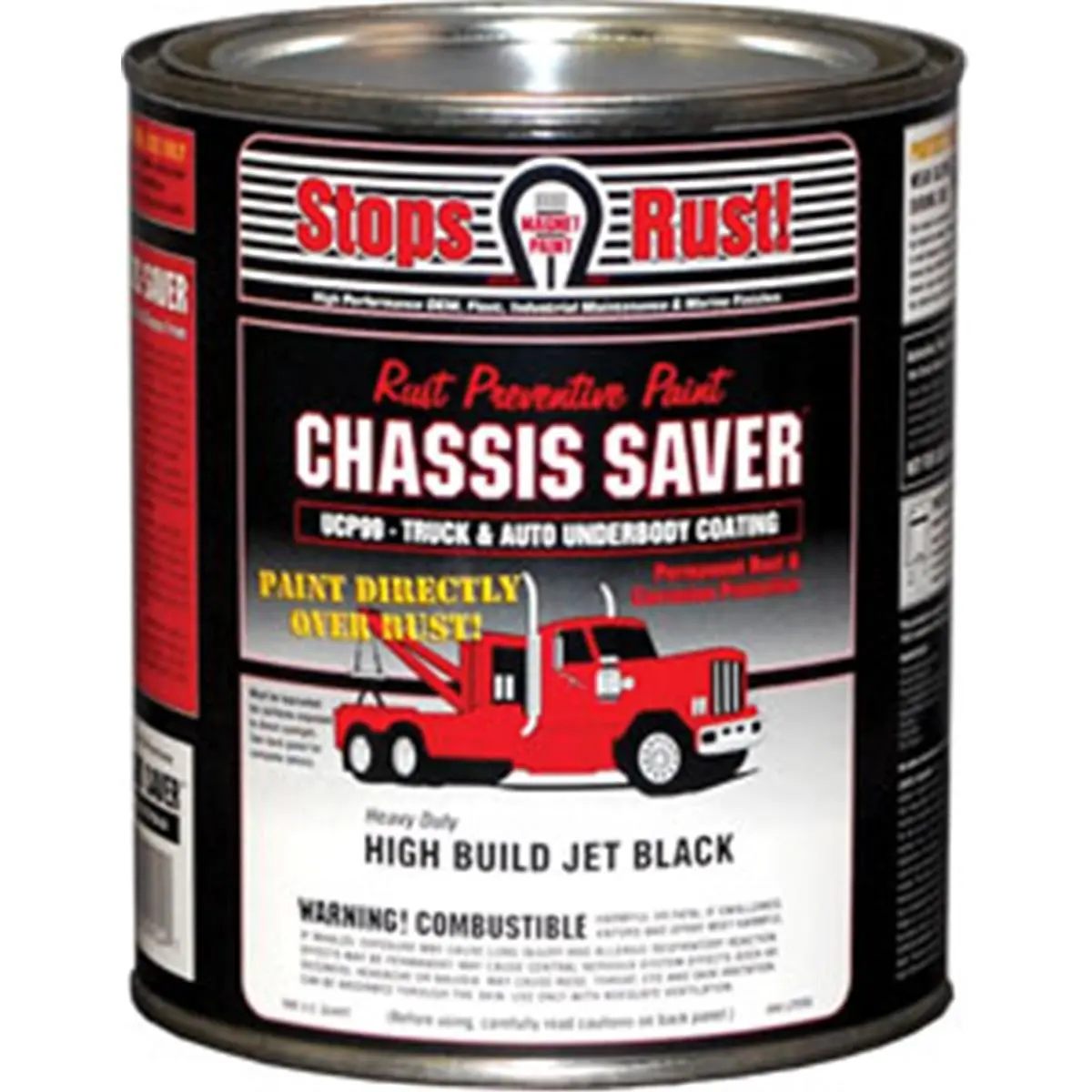 212 MAIN 1 Qt Gloss Black Single-Component Chassis Paint - Rust-Stopping High-Solids Flexible Glaze, Direct-Apply VOC-Compliant Underbody Coating for Corrosion Prevention with Rock-Hard Finish