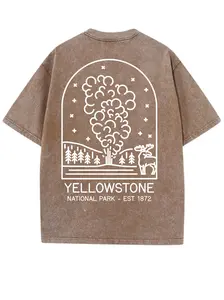 Acid Washed National Parks Vintage Style T-shirt Womenswear