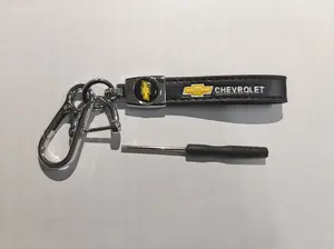 Chevrolet leather keychain, metal key buckle, suitable for Chevrolet models, specially designed and manufactured for all Chevrolet models, high-quality keychain, car gift, car accessory
