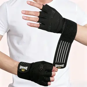 Unisex Fitness sports gloves with half-finger design, thickened anti-slip palm pads, shock-absorbing palm protection, suitable for strength training, yoga, home workouts, breathable outdoor cycling Weight Lifting Gloves