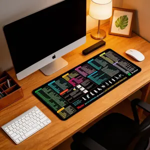 Excel Shortcut Cheat Sheet Extended Mouse Pad- Large Gaming Desk Mat with Stitched Edges & Non-Slip Base,summervibes