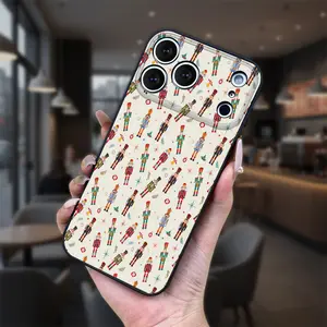 Phone case: Premium Textured Nutcracker Star Snowflake Phone Case, Matte TPU with Frosted Paint, Full-Body Shockproof and Scratch-, Compatible with iPhone 12/13/14/15/16/17/Pro/Pro Max/Plus/Air/, Ideal for Daily Commute and Holiday Gifting, Light